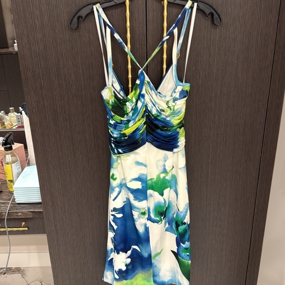 Roberto Cavalli Abstract Print Dress 💙💛💚🤍 - Picture 15 of 17